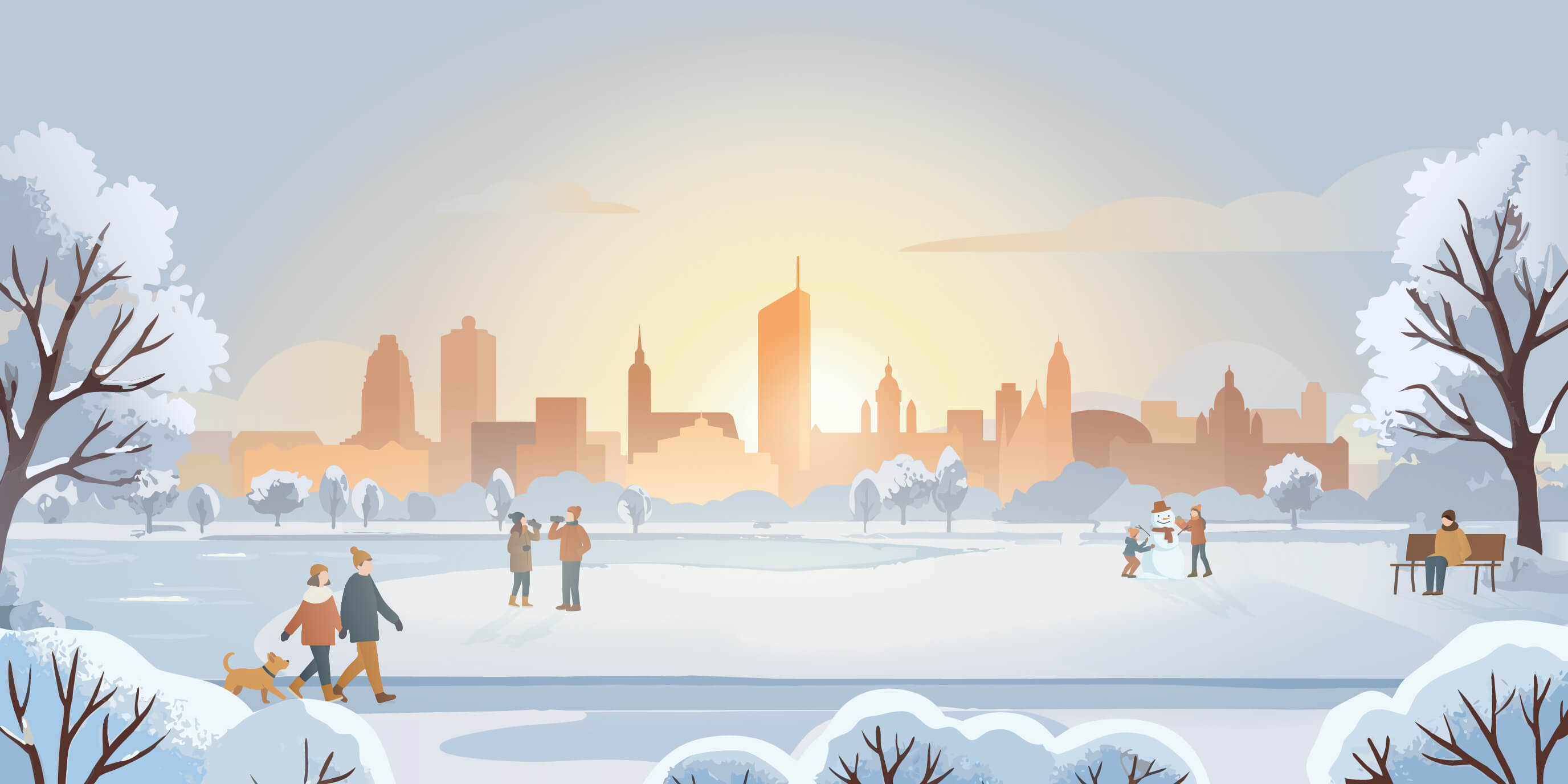 Leipzig im Winter